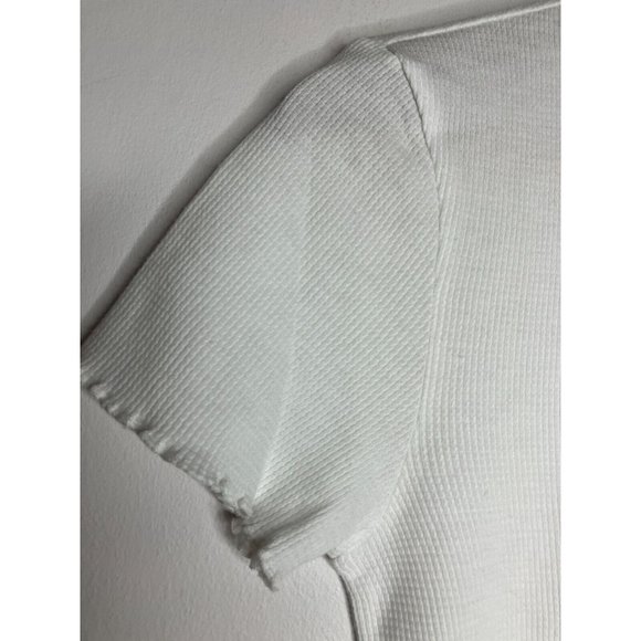 American Eagle Women's Medium Y2K Style White Knit Top New - Picture 3 of 8